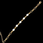 Gold Plated Solid Opal Bracelet (gpsbra1210)
