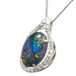Sterling Silver Triplet Opal Pendant (sstp537)