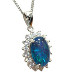 Sterling Silver Triplet Opal Pendant (sstp536)