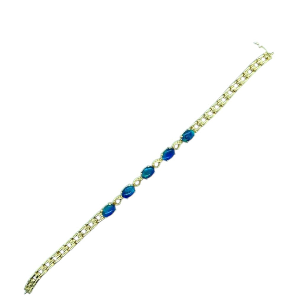 Gold Plated Triplet Opal Bracelet (gptbra8001)