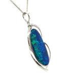14ct White Gold doublet Opal Pendant (dp1014)