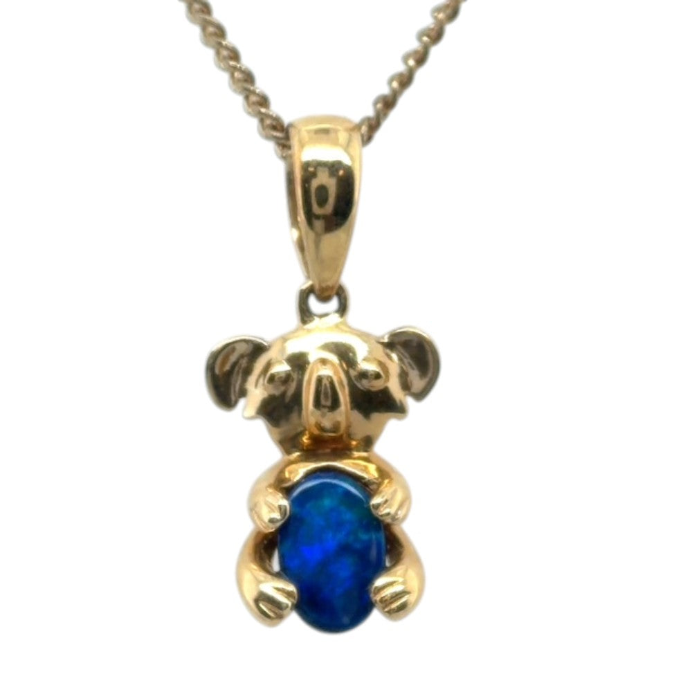 14ct Gold Doublet Opal Pendant (dp1020)