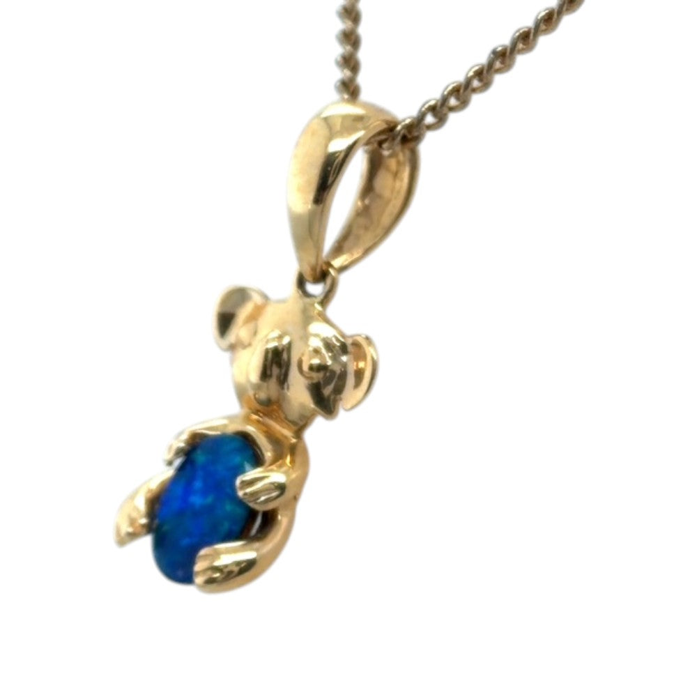 14ct Gold Doublet Opal Pendant (dp1020)