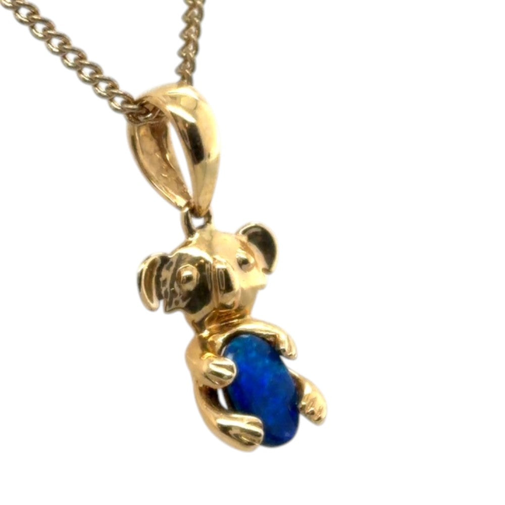 14ct Gold Doublet Opal Pendant (dp1020)