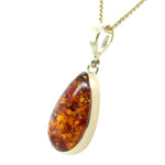 9ct Gold Amber Pendant (ambp310)