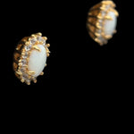 Gold Plated Solid Opal Earrings (gpse66)
