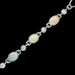 Sterling Silver Solid Opal Bracelet (sssbra95)