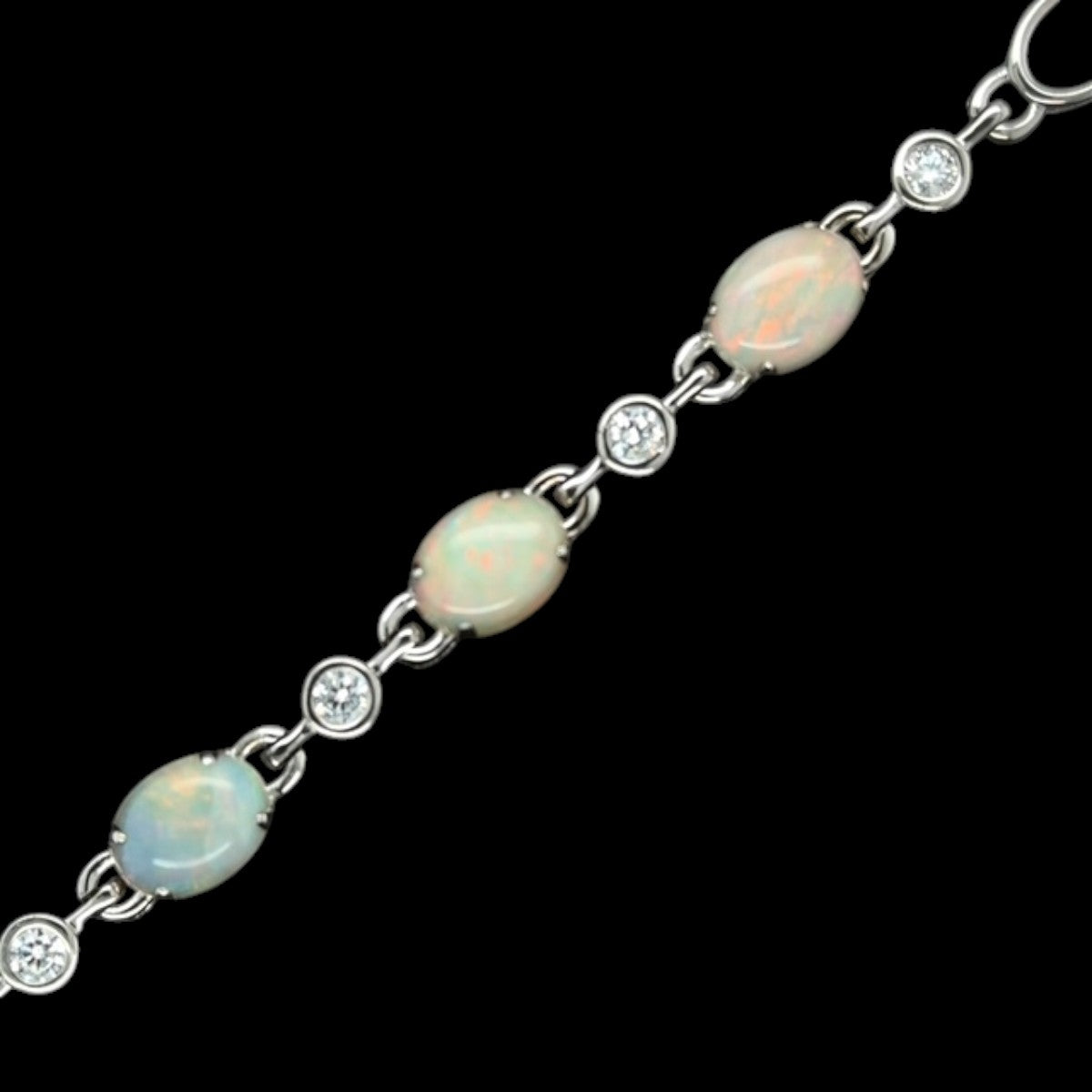 Sterling Silver Solid Opal Bracelet (sssbra95)