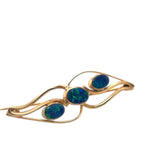 14ct Gold Doublet Opal Brooch (dbr14)