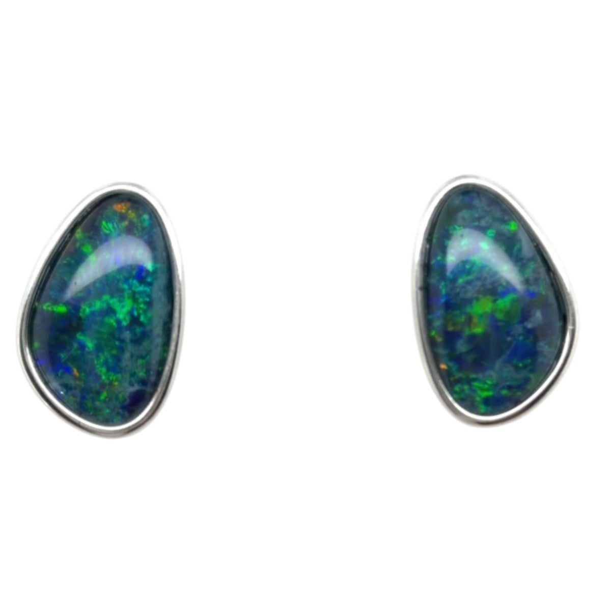 Sterling Silver Triplet Opal Earrings (sste5316)