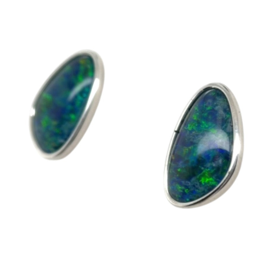 Sterling Silver Triplet Opal Earrings (sste5316)