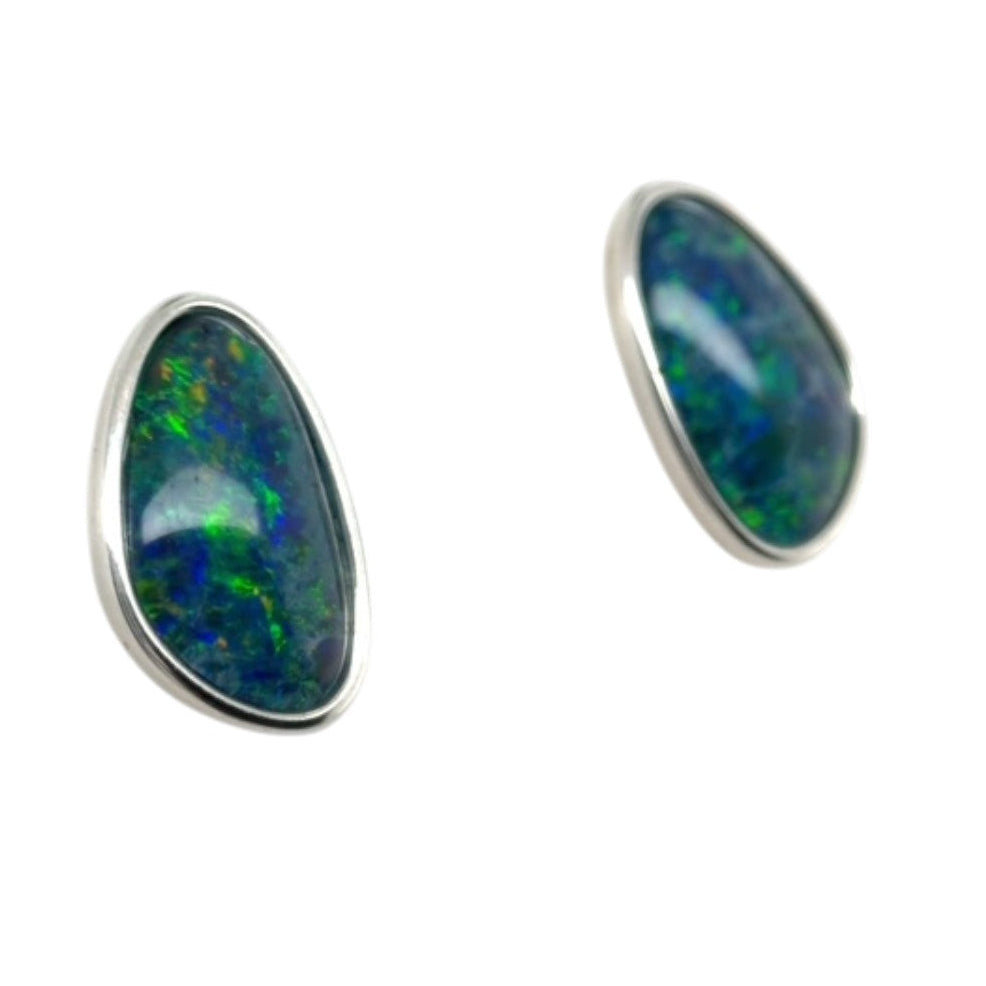 Sterling Silver Triplet Opal Earrings (sste5316)