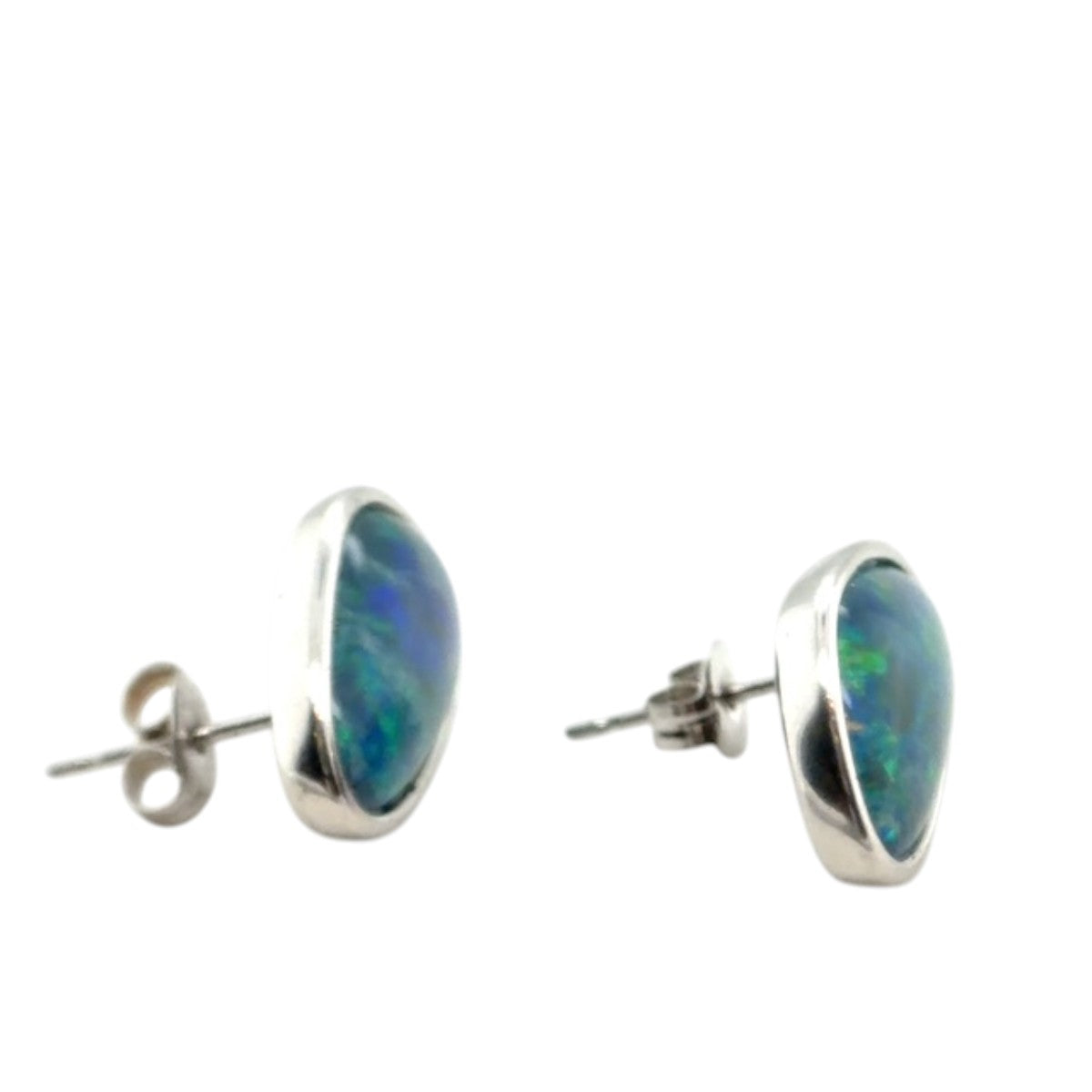 Sterling Silver Triplet Opal Earrings (sste5316)