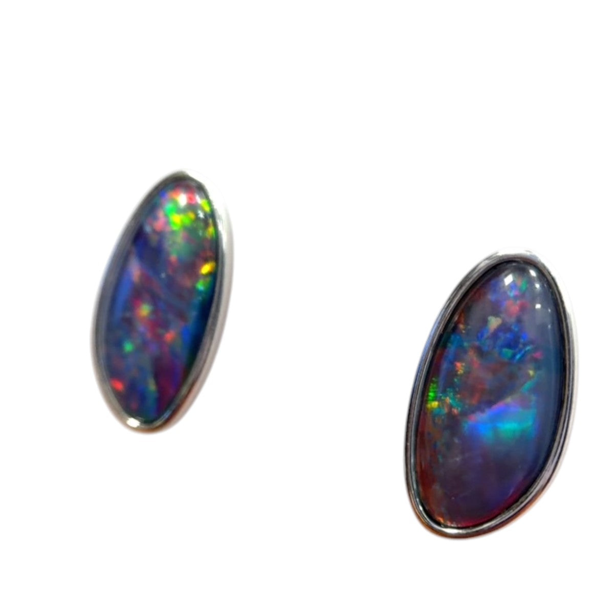 Sterling Silver Triplet Opal Earrings (sste5315)