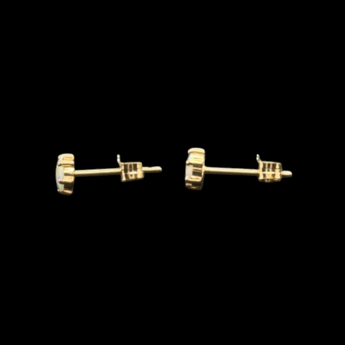 14ct Gold Solid Opal Earrings (se816)