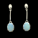 Sterling Silver Solid Crystal Opal Earrings (ssse7953)