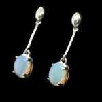 Sterling Silver Solid Crystal Opal Earrings (ssse7953)