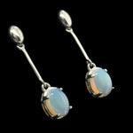 Sterling Silver Solid Crystal Opal Earrings (ssse7953)