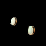 14ct Gold Solid Opal Earrings (se819)