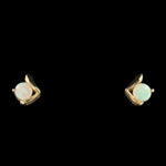 14ct Gold Solid Opal Earrings (se823)