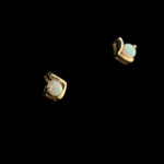 14ct Gold Solid Opal Earrings (se823)