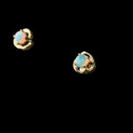 14ct Gold Solid Opal Earrings (se822)