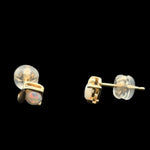 14ct Gold Solid Opal Earrings (se823)