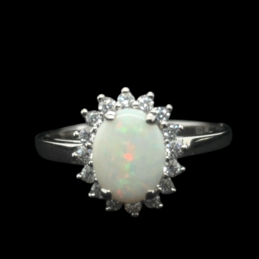 Sterling Silver Solid Opal Ring (ssr170)