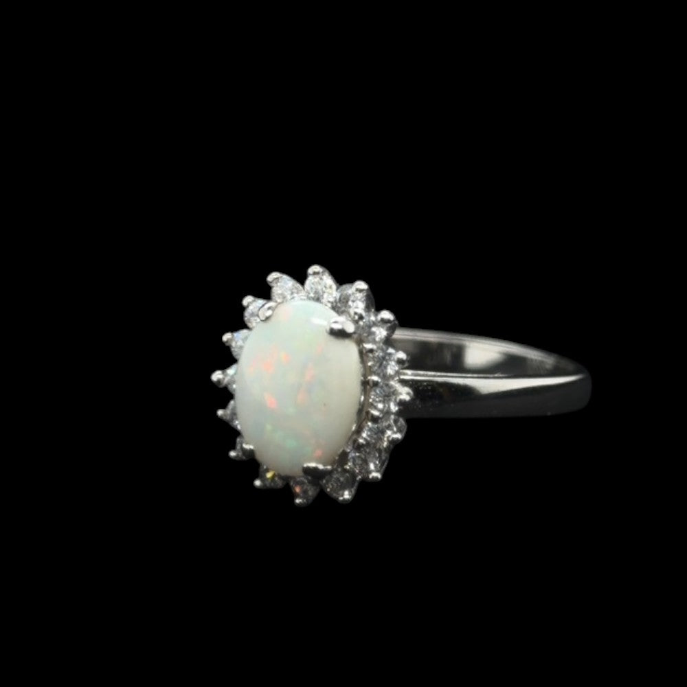 Sterling Silver Solid Opal Ring (ssr170)