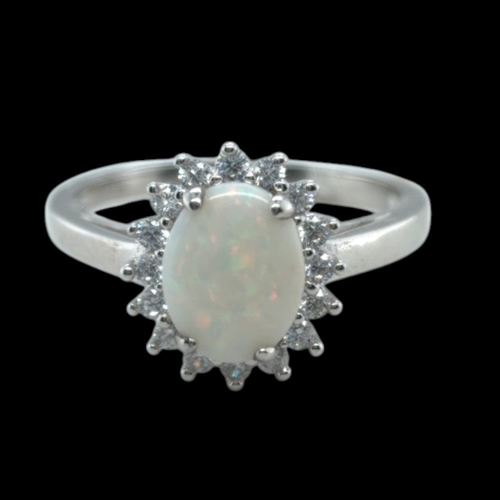 Sterling Silver Solid Opal Ring (ssr170)