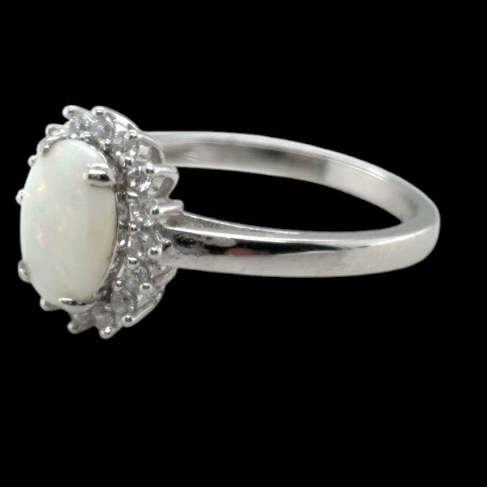 Sterling Silver Solid Opal Ring (ssr170)