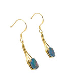 Gold Plated Triplet Opal Earrings (gpte126)