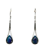 Sterling Silver Triplet Opal Earrings (sste98)
