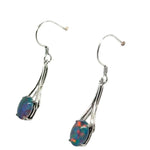Sterling Silver Triplet Opal Earrings (sste99)