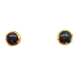 Gold Plated Triplet Opal Earrings (gpte127)
