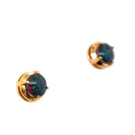 Gold Plated Triplet Opal Earrings (gpte127)