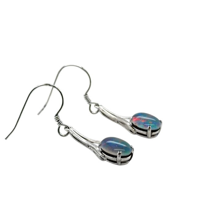 Sterling Silver Triplet Opal Earrings (sste99)