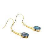 Gold Plated Triplet Opal Earrings (gpte126)