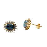 Gold Plated Triplet Opal Earrings (gpte129)