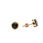 Gold Plated Triplet Opal Earrings (gpte127)
