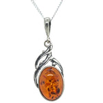 Sterling Silver Amber Pendant (sap36)