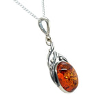 Sterling Silver Amber Pendant (sap36)