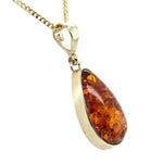 9ct Gold Amber Pendant (sap37)