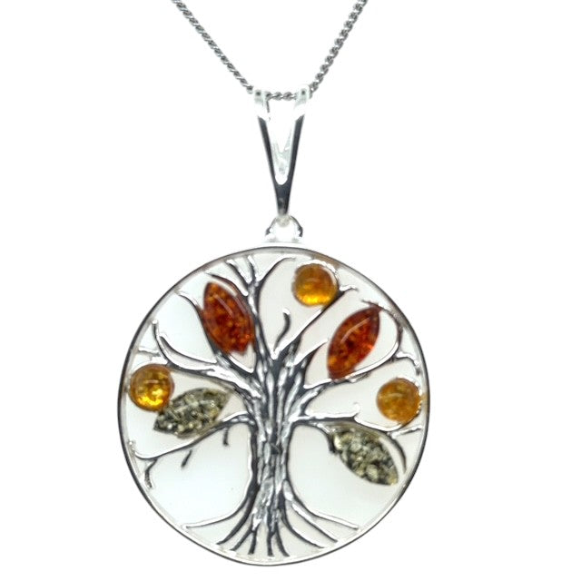 Sterling Silver Amber Pendant (sap38)