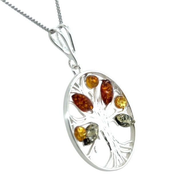 Sterling Silver Amber Pendant (sap38)