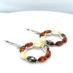 Sterling Silver Amber Earrings (sae137)