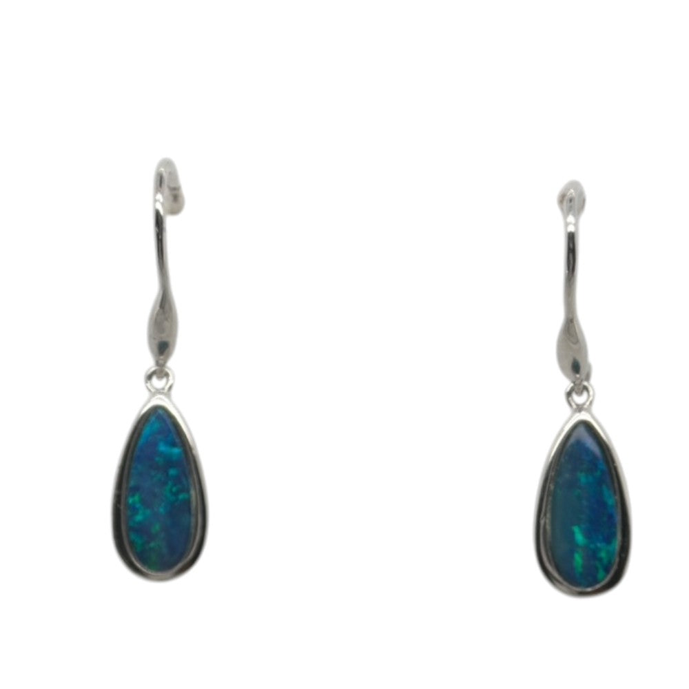 Sterling Silver Doublet Opal Earrings (ssde81)
