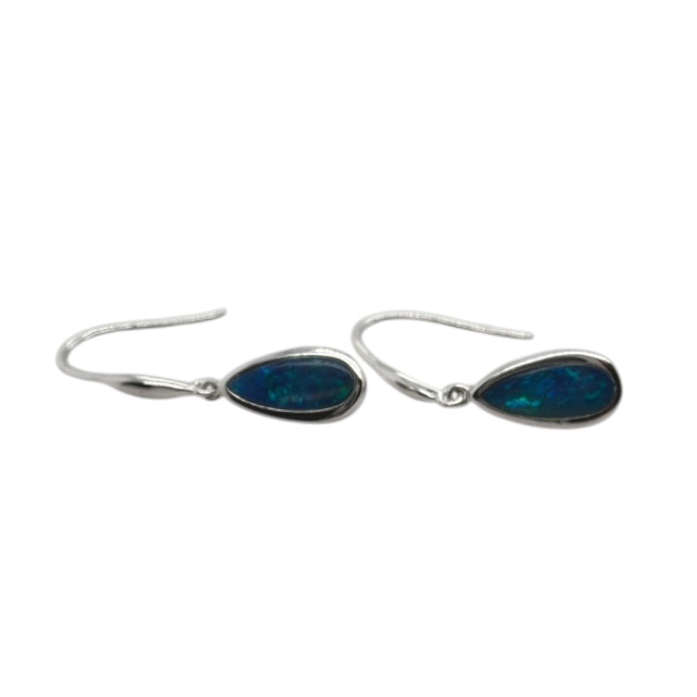 Sterling Silver Doublet Opal Earrings (ssde81)
