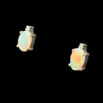 9ct Gold Solid Opal Earrings (se411)