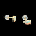 9ct Gold Solid Opal Earrings (se411)